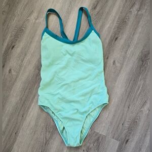 Splended Seafoam Green One-Piece Swimsuit with Teal Trim